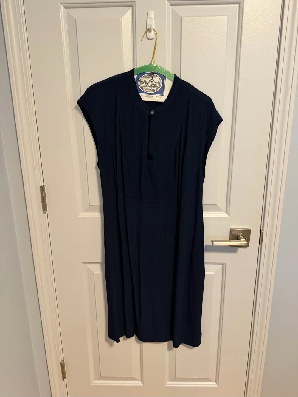 J. Crew Classic Navy Cap-Sleeve Dress